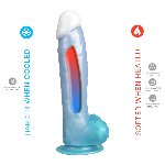 Фалоімітатор SilexD Fantasy - Angel 9", двошаровий, силікон+Silexpan - мініатюра 6