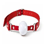 Кляп силіконовий Feral Feelings Silicon Ball Gag Red/White, червоний ремінець, біла кулька - мініатюра 1