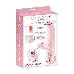 Вібратор-кролик 5в1 Yoba Classy, вібрація, ротація, пульсація, перлинний масаж, нагрівання - мініатюра 4