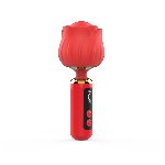 Вібромасажер Loviss Rose Mini Massage Wand Vibrator, головка у вигляді троянди, 9 режимів - мініатюра 3