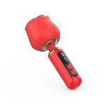 Вібромасажер Loviss Rose Mini Massage Wand Vibrator, головка у вигляді троянди, 9 режимів - мініатюра 4