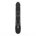 Вібратор-кролик з пульсацією Loviss Nico Thrusting Rabbit Vibrator, 9 режимів, подвійний відросток - мініатюра 6
