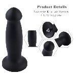 Силіконовий фалоімітатор для секс-машин Hismith 7.2" Black Silicone Anal Dildo, система KlicLok - мініатюра 11