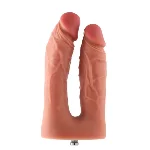 Подвійний фалоімітатор для секс-машин Hismith Silicone Double Penetrator Dildo, система KlicLok - мініатюра 1