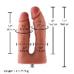 Подвійний фалоімітатор для секс-машин Hismith Silicone Double Penetrator Dildo, система KlicLok - мініатюра 2