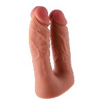 Подвійний фалоімітатор для секс-машин Hismith Silicone Double Penetrator Dildo, система KlicLok - мініатюра 4