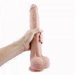 Фалоімітатор 11.8″ з вібрацією для секс-машин Hismith Silicone Dildo with Vibe, KlicLok, пульт ДК - мініатюра 8