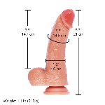 Фалоімітатор для секс-машин Hismith 8.25" Dual-density dildo with veins, система KlicLok - мініатюра 5