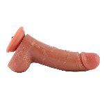 Фалоімітатор для секс-машин Hismith 8.25" Dual-density dildo with veins, система KlicLok - мініатюра 8