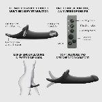Вібронасадка для страпону з вакуумною стимуляцією Strap-On-Me Multi Orgasm Dildo M Black - мініатюра 3