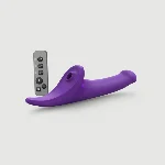 Вібронасадка для страпону з вакуумною стимуляцією Strap-On-Me Multi Orgasm Dildo S Purple - мініатюра 1