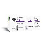Вібронасадка для страпону з вакуумною стимуляцією Strap-On-Me Multi Orgasm Dildo S Purple - мініатюра 9