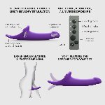 Вібронасадка для страпону з вакуумною стимуляцією Strap-On-Me Multi Orgasm Dildo L Purple - мініатюра 3