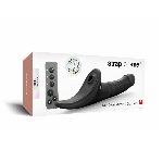 Вібронасадка для страпону з вакуумною стимуляцією Strap-On-Me Multi Orgasm Realistic Dildo M Black - мініатюра 7