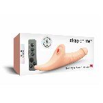 Вібронасадка для страпону з вакуумною стимуляцією Strap-On-Me Multi Orgasm Realistic Dildo M Vanilla - мініатюра 7
