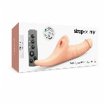 Вібронасадка для страпону з вакуумною стимуляцією Strap-On-Me Multi Orgasm Realistic Dildo L Vanilla - мініатюра 7