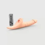 Вібронасадка для страпону з вакуумною стимуляцією Strap-On-Me Multi Orgasm Realistic Dildo L Vanilla - мініатюра 1