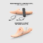 Вібронасадка для страпону з вакуумною стимуляцією Strap-On-Me Multi Orgasm Realistic Dildo L Vanilla - мініатюра 4