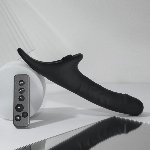 Вібронасадка для страпону з вакуумною стимуляцією Strap-On-Me Multi Orgasm Realistic Dildo XL Black - мініатюра 2