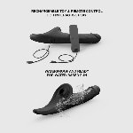 Вібронасадка для страпону з вакуумною стимуляцією Strap-On-Me Multi Orgasm Realistic Dildo XL Black - мініатюра 4