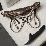 Вібронасадка для страпону з вакуумною стимуляцією Strap-On-Me Multi Orgasm Realistic Dildo XL Black - мініатюра 6