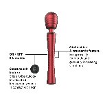 Вібромасажер MAN.WAND EDGY Velvet Red - мініатюра 4