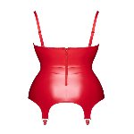 Корсет із підв'язками для панчіх Noir Handmade F368 Bombshell Fierce Corset-belt Red XS - мініатюра 10