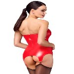 Корсет з підв'язками для панчіх Noir Handmade F368 Bombshell Fierce Corset-belt Red L - мініатюра 4