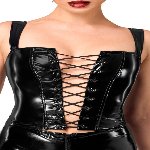 Корсет Noir Handmade F379 Dominae Frontbind PVC Corset Top S - мініатюра 4