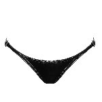 Трусики Noir Handmade P014 Dominae PVC panty with silver clasp S - мініатюра 4