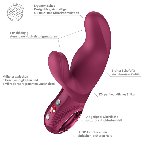 Вібратор-кролик Fun Factory MISS BI Wine Red, 2 незалежні мотори, діаметр 4,2 см - мініатюра 8