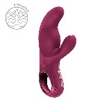 Вібратор-кролик Fun Factory MISS BI Wine Red, 2 незалежні мотори, діаметр 4,2 см - мініатюра 2