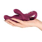 Вібратор-кролик Fun Factory MISS BI Wine Red, 2 незалежні мотори, діаметр 4,2 см - мініатюра 7