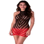 Бодістокінг Passion BS117 black/red - мініатюра 1