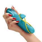 Мінівібратор-кролик зі стимулювальною стрічкою Fun Factory AMORINO Aquamarine, стрічка знімна - мініатюра 6