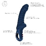 Вібратор для точки G Fun Factory TIGER Nightblue, ребристий, підходить для анальної стимуляції - мініатюра 2