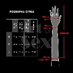Вінілові мітенки Art of Sex - Lora довгі, розмір S, колір чорний з ефектом голограми - мініатюра 4