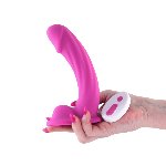 Ділдо з вібрацією NS Novelties Colours - Curve - Vibrating - 6" Dildo - Pink - мініатюра 2