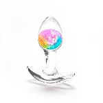 Анальна пробка NS Novelties Cosmic Glams - Small - Rainbow - мініатюра 1