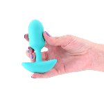 Анальна пробка з вібрацією NS Novelties INYA - Pulse - Teal - мініатюра 2