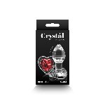 Скляна анальна пробка NS Novelties Crystal - Desires - Red Heart - Small - мініатюра 3