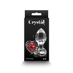 Скляна анальна пробка NS Novelties Crystal - Desires - Red Heart - Medium - мініатюра 3