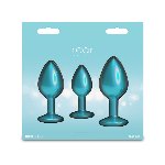 Набір анальних пробок NS Novelties Rear Assets - Trainer Kit - Iridescent Teal - Teal Gem - мініатюра 4