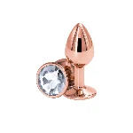 Анальна пробка NS Novelties Rear Assets - Rose Gold - Small - Clear - мініатюра 1