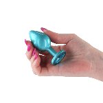 Анальна пробка NS Novelties Rear Assets - Iridescent Teal - Medium - Teal - мініатюра 2