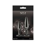 Набір анальних пробок NS Novelties Rear Assets - Tapered Trainer Kit - Gunmetal - Black - мініатюра 4