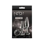 Набір анальних пробок NS Novelties Rear Assets - Tapered Trainer Kit - Gunmetal - Black - мініатюра 3