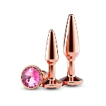 Набір анальних пробок NS Novelties Rear Assets - Tapered Trainer Kit - Rose Gold - Pink - мініатюра 1