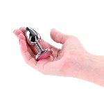 Анальна пробка NS Novelties Rear Assets - Silver - Small - Pink Gem - мініатюра 2