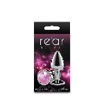 Анальна пробка NS Novelties Rear Assets - Silver - Small - Pink Gem - мініатюра 3